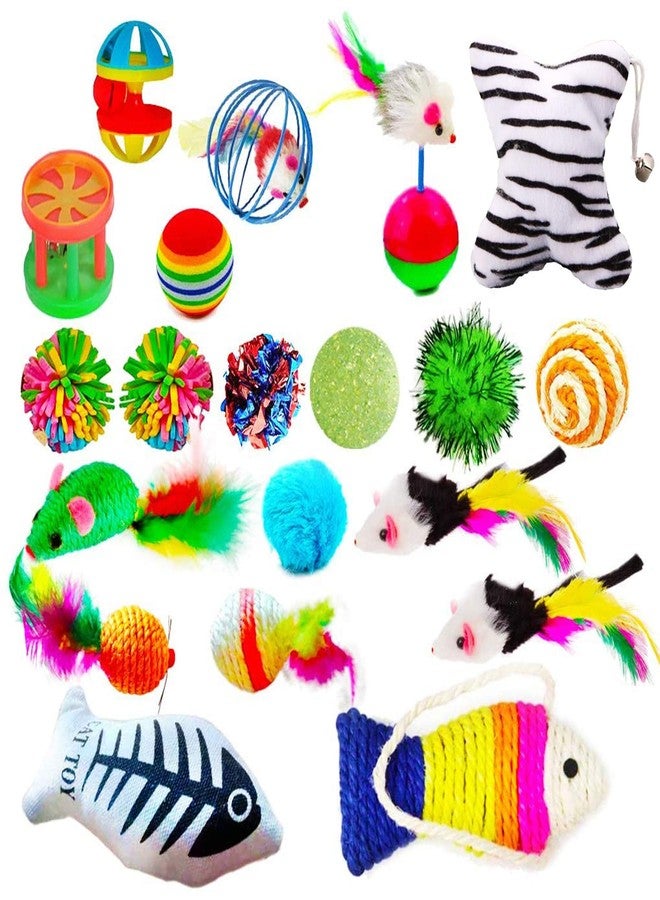 Meric CoCoo Ferret & Cat Toy Variety Pack, Activity Set of Mylar Balls, Chew Toys, Catnip Pouches, Play Mice & Bells, Great for Persians, Maine Coons, Calicos & Tabby Cats, 20 Pcs - Image 2