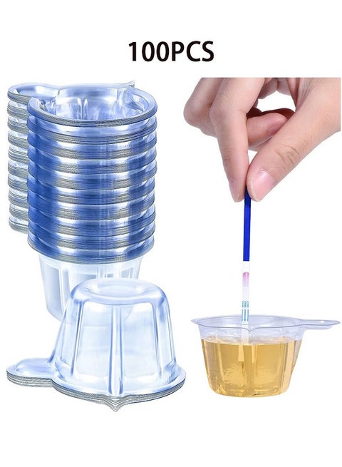 100 PiecesUrine Cups Plastic Urine Collection Cups Disposable Urine Specimen Cups for Pregnancy Test, Pregnancy Ovulation Testing Container Test Collection Cup 40 ML