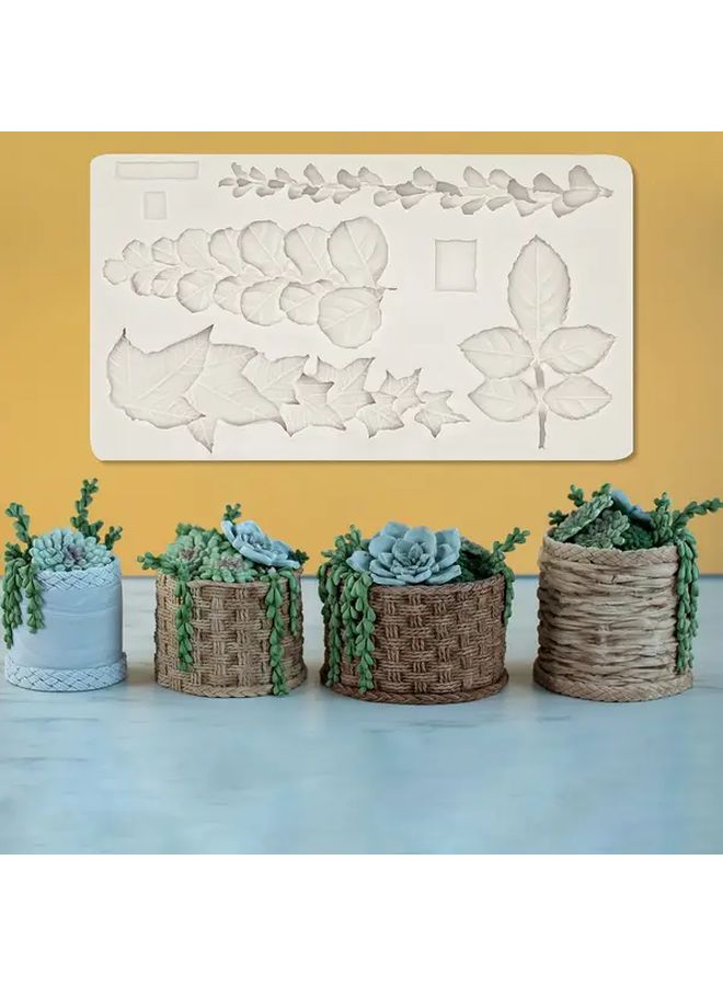 1Pc Leaf Fondant Mold With Intricate Trailing Ivy Eucalyptus Leaves Reusable Silicone Cake Decorating Tool For Chocolate Candy Mousse Cookies Marzipan Clay Resin Crafts Easy Release Precise Design Durable Baking Mold Nonstick Surface Pastry Chefs Home Bakers - Image 3