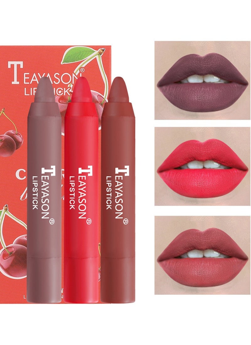 TEAYASON - Liquid Matte Lipstick, Velvet Air Moisture Smooth Crayon Lip Stain, 24 Hour Superstay Natural Nude Lipstick, Long Lasting Waterproof Lip Gloss Lipstick For Women, (Three-pack Set C) - Image 1