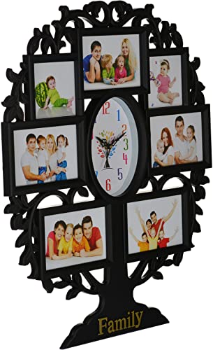 Harbour Plastic Analog Latest Stylish New Models Wall Clock with Photo Frames (Multicolour, 58 cm X 48 cm) Mz AM 3 - Image 3