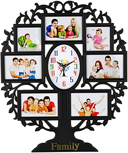Harbour Plastic Analog Latest Stylish New Models Wall Clock with Photo Frames (Multicolour, 58 cm X 48 cm) Mz AM 3 - Image 2