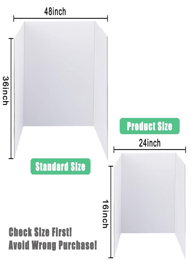 LonlyEagle Trifold Poster Board, 24" x 16", 5-Pack, White Corrugated Project Boards for Science Fairs, School Projects, Event Displays, and Business Presentations - Image 5