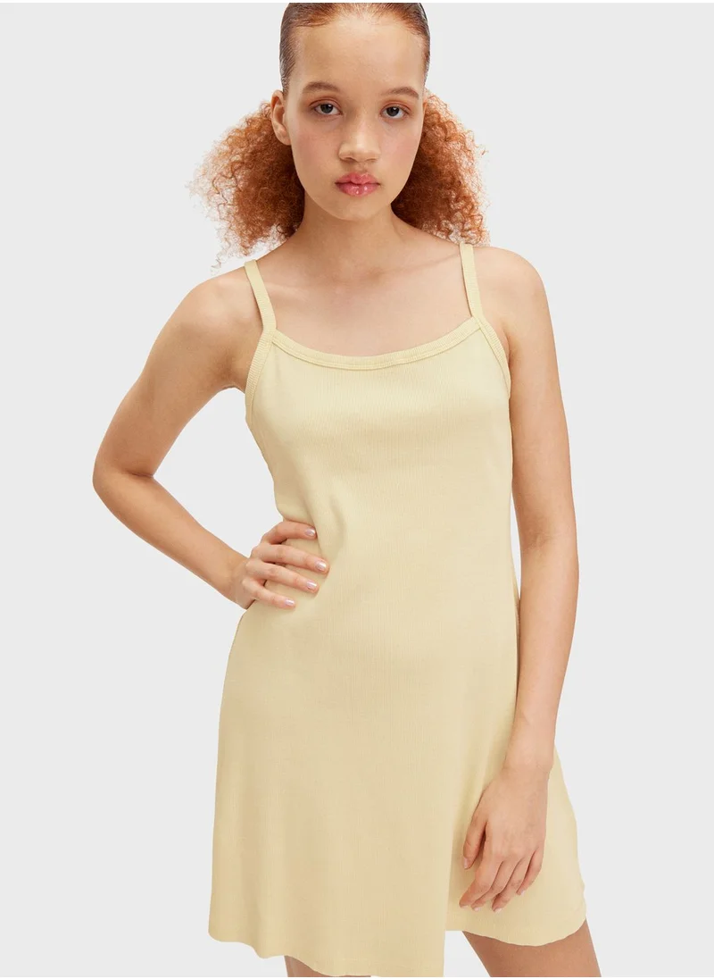 MONKI Strappy Knitted Dress