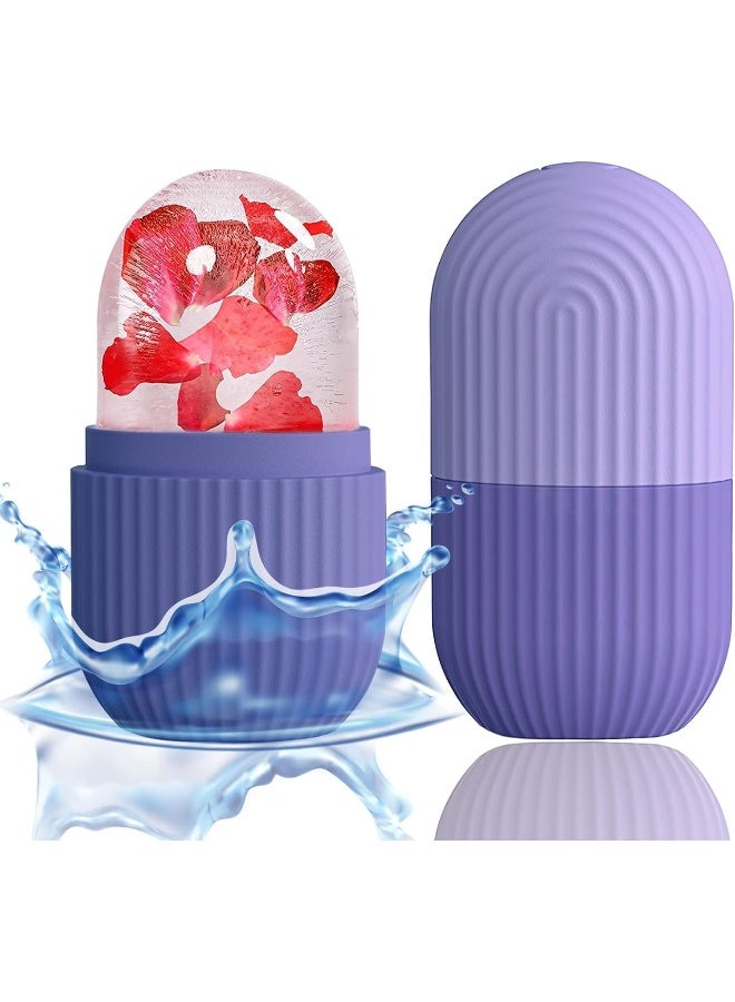 ECVV Ice Face Roller Massager, Ice Cube Roller for Face, Eyes and Neck Naturally Conditioning and Skin Care, De-Puff Eye Bags, Reduce Migraine Pain, Reusable Massage Silicone Ice Mold - Image 1