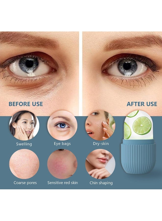 ECVV Ice Face Roller Massager, Ice Cube Roller for Face, Eyes and Neck Naturally Conditioning and Skin Care, De-Puff Eye Bags, Reduce Migraine Pain, Reusable Massage Silicone Ice Mold - Image 3