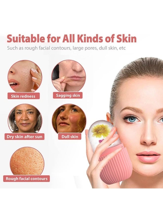 ECVV Ice Face Roller Massager, Ice Cube Roller for Face, Eyes and Neck Naturally Conditioning and Skin Care, De-Puff Eye Bags, Reduce Migraine Pain, Reusable Massage Silicone Ice Mold - Image 4