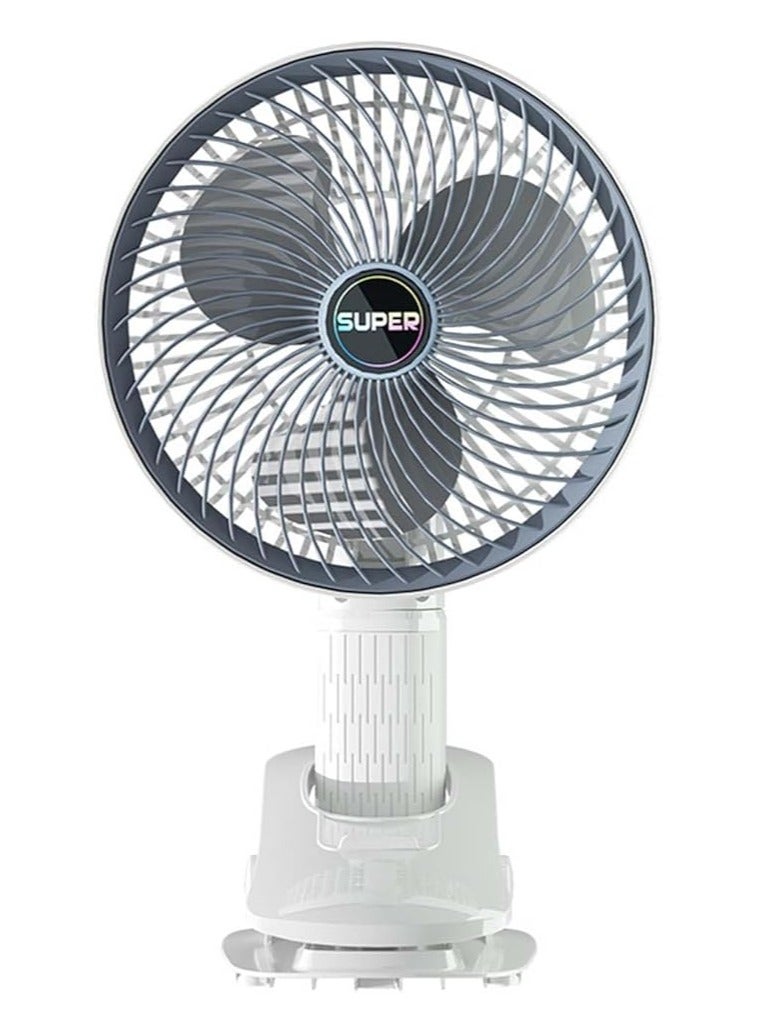 Mini Rechargeable Desk Fan with Clip Design – Silent USB-Powered Desk Fan - Image 3