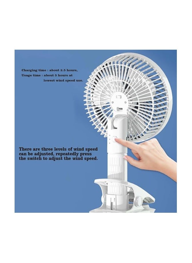 Mini Rechargeable Desk Fan with Clip Design – Silent USB-Powered Desk Fan - Image 5