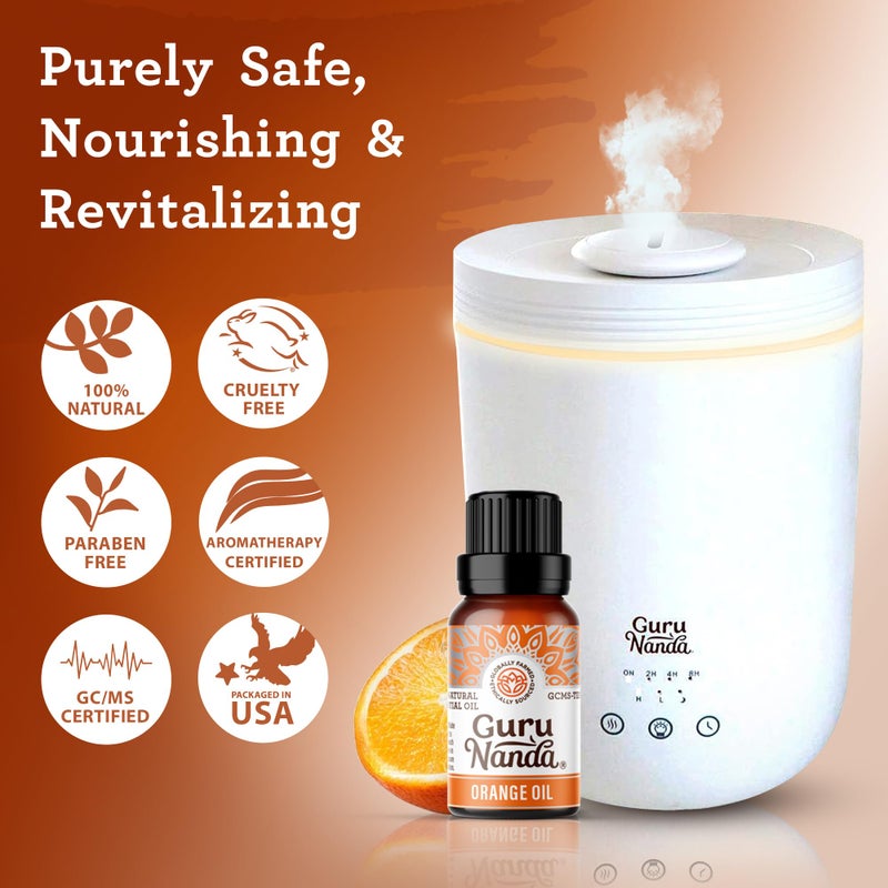 GuruNanda Orange Essential Oil (15mL) - 100% Pure & Natural - Undiluted - Premium Aromatherapy for Diffuser - Image 3