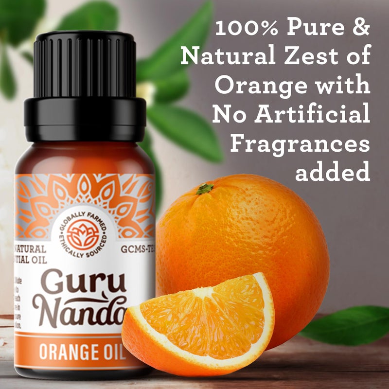 GuruNanda Orange Essential Oil (15mL) - 100% Pure & Natural - Undiluted - Premium Aromatherapy for Diffuser - Image 2