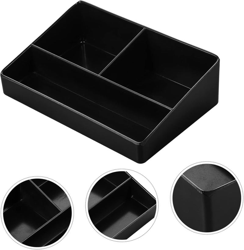 STORE 2508 Store2508 Melamine Tea & Coffee Sachet Holder Tray | Condiments Holder | Kettle Tray | for Home Office or Hotel | 15.5x10x4.5 Cm | Black - Image 3