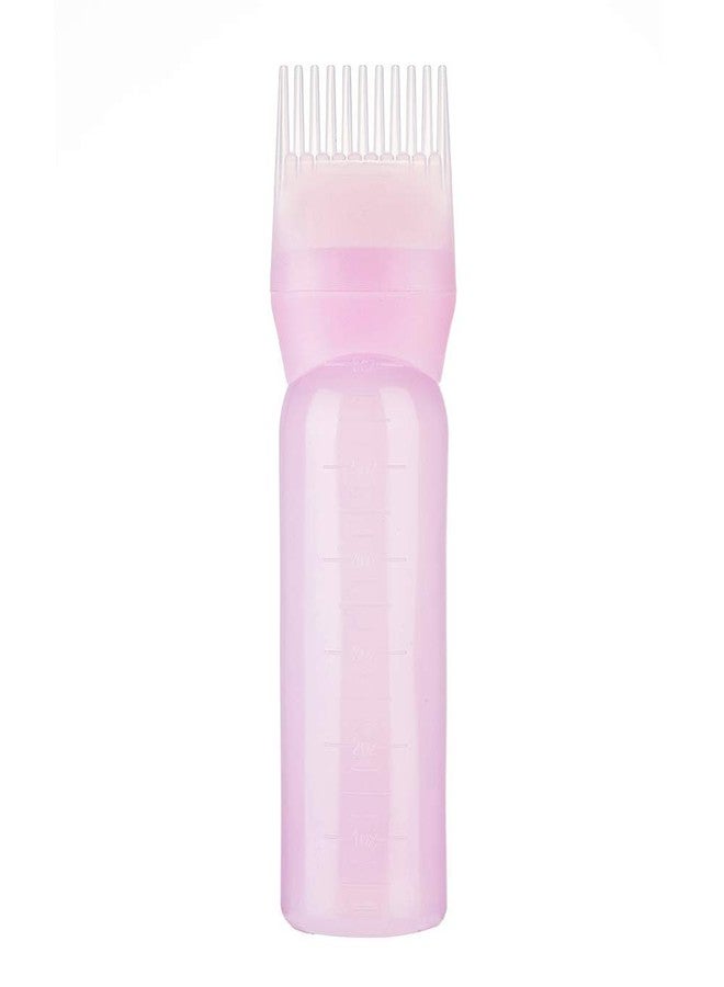 PIHARVA Plastic Hair Oil Bottle Root Comb Oil Applicator | 120ml Hair Coloring Dye & Hair Oiling Care | Graduated Scale for Precise Application | Empty Bottle for Salon Use (Multicolor) - Image 1