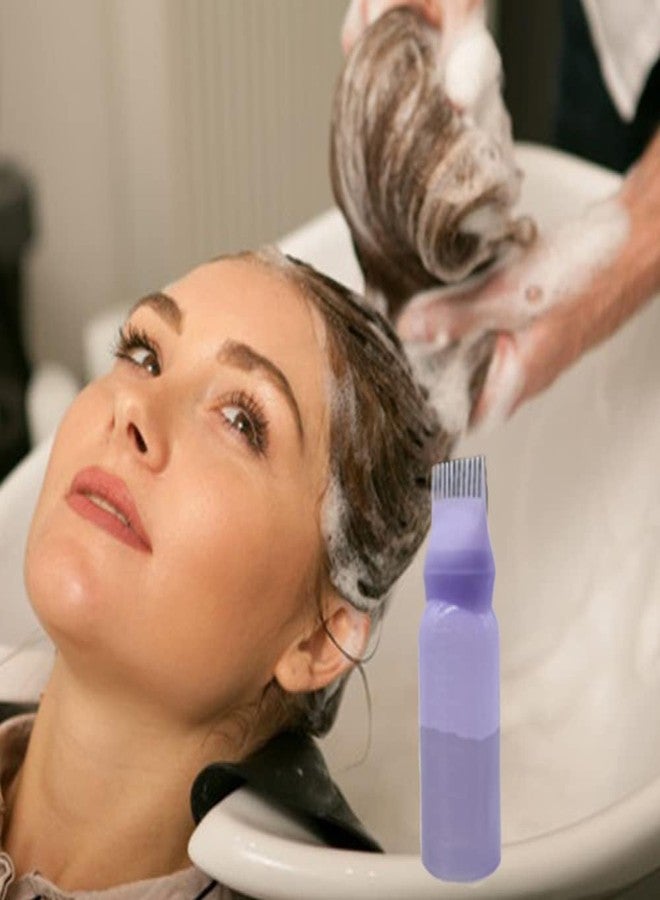 PIHARVA Plastic Hair Oil Bottle Root Comb Oil Applicator | 120ml Hair Coloring Dye & Hair Oiling Care | Graduated Scale for Precise Application | Empty Bottle for Salon Use (Multicolor) - Image 2