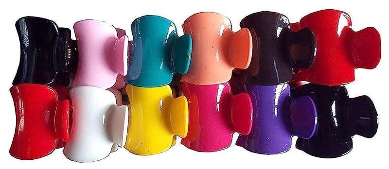 advancedestore small Sized Pack of 6Pcs Multi Coloured Claw Clip Clutch For Women Hair Uses Multi