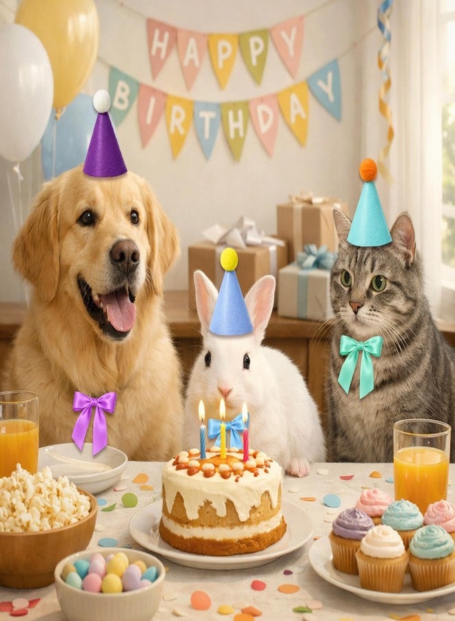 CZFSWT 12Pcs Mini Party Hats for Stuffed Animals Set, Stuffed Animal Party Hats, Small Party Hats for Stuffed Animals Suitable for Pet Themed Activity Decoration - Image 4