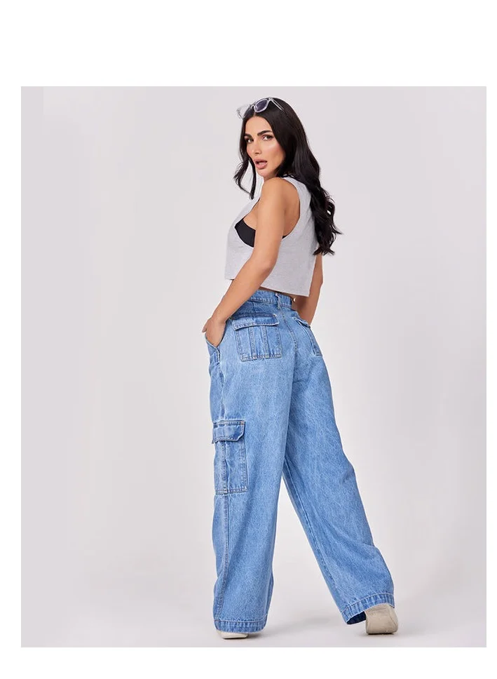 Zigzag Cargo Denim Pant