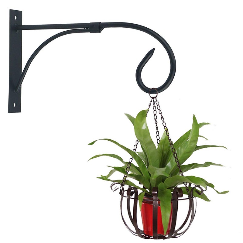 Tinsow Plant Bracket Iron Wall Hooks Straight Downcurled Hanging for Wind Chimes, Flower Baskets, Decorative Plants, Lantern, Wind Spinners, Bird Feeders, Indoor or Outdoor Decoration - Image 4