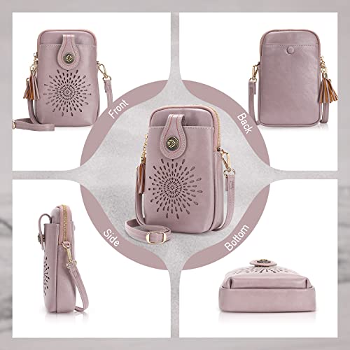 APHISON Mini Cell Phone Purse, PU Leather Small Crossbody Bags for Women, Lightweight Cute Purses with Tassel - Image 3