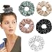 DINPREY Colorful Velvet Hair Ties Set - 6 Large Hair Bobbles for Ponytail Holders with Plaid Patterns and Strong Elastic - Image 2