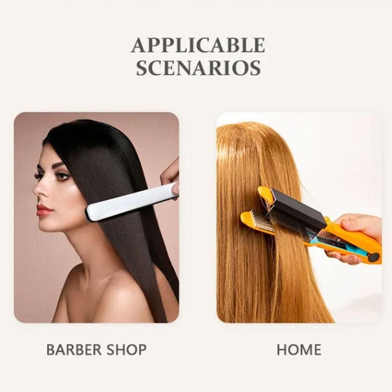woobles Barber Straightening Comb Attachment for Hair,DIY Combs Accessories Fit Hair Straightening Flat Iron Professional or Home Use Compact Hair Styling Tool Convenient Washable V Type 1pcs Purple - Image 4