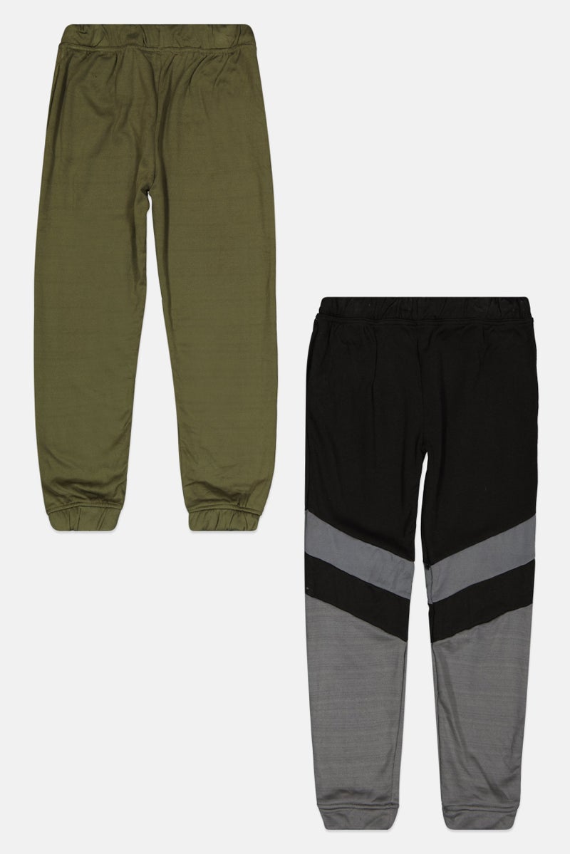 Body Glove Kids Boy 2 Piece Brand Logo Jogger Pants, Black - Image 2