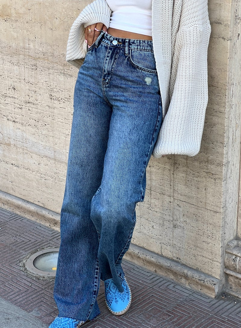 بافو Dark Blue straight leg jeans - Image 1