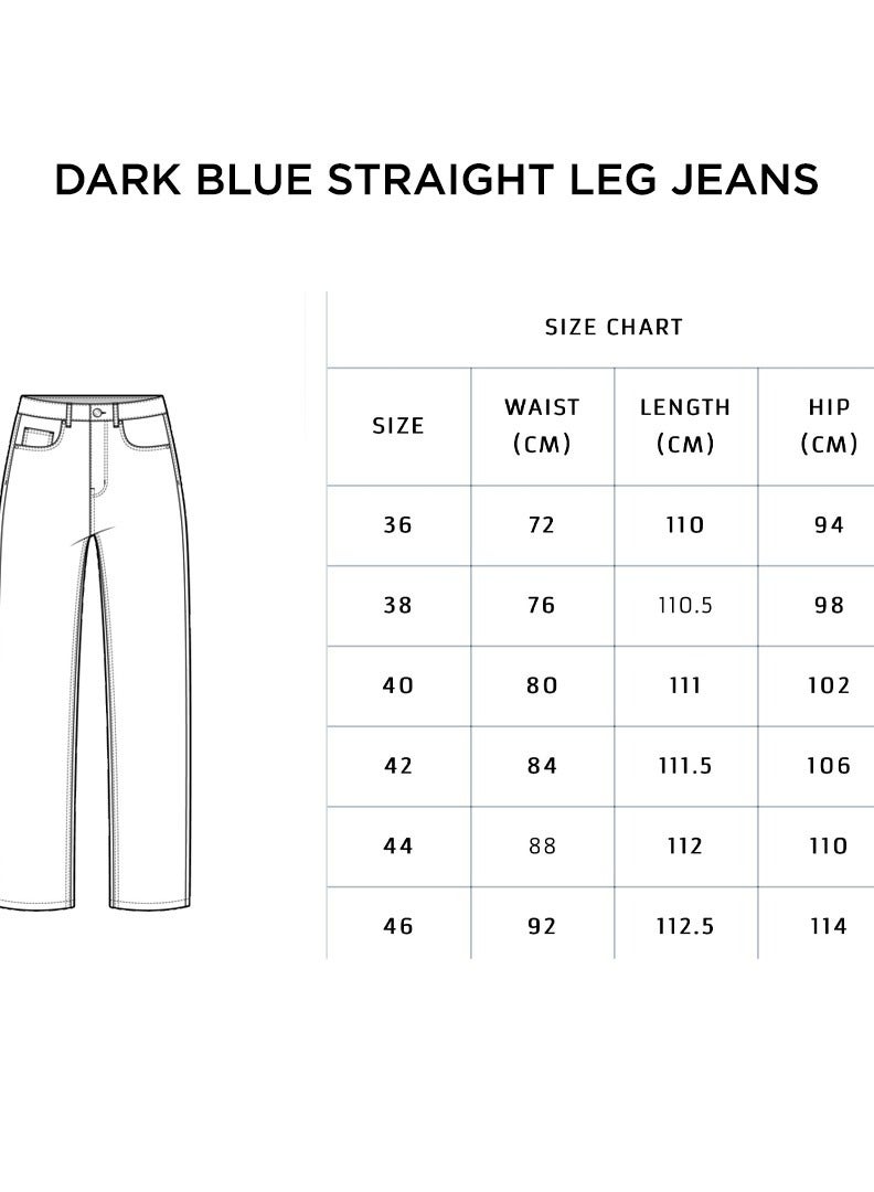 بافو Dark Blue straight leg jeans - Image 5