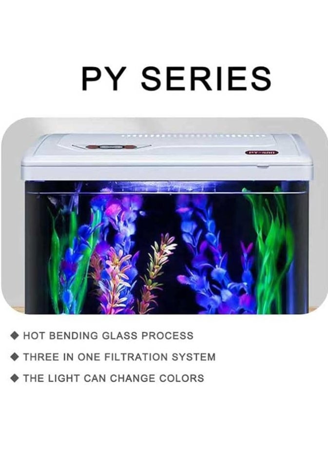 Generic - Aquarium Fish Tank 24L, LED Light and Top Filter Silent Pump Complete Set For Shrimp, Small Fishes - Image 1