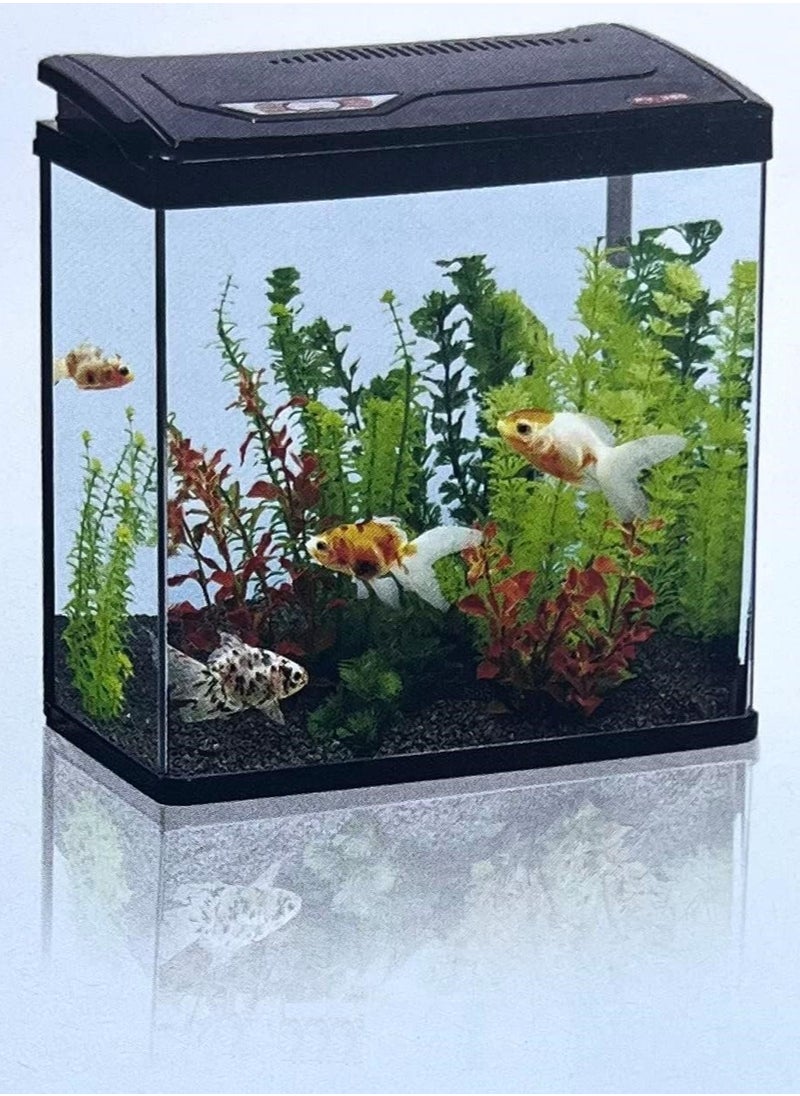 Generic - Aquarium Fish Tank 24L, LED Light and Top Filter Silent Pump Complete Set For Shrimp, Small Fishes - Image 1