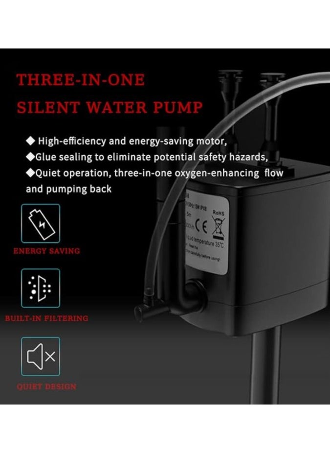 Generic - Aquarium Fish Tank 24L, LED Light and Top Filter Silent Pump Complete Set For Shrimp, Small Fishes - Image 1