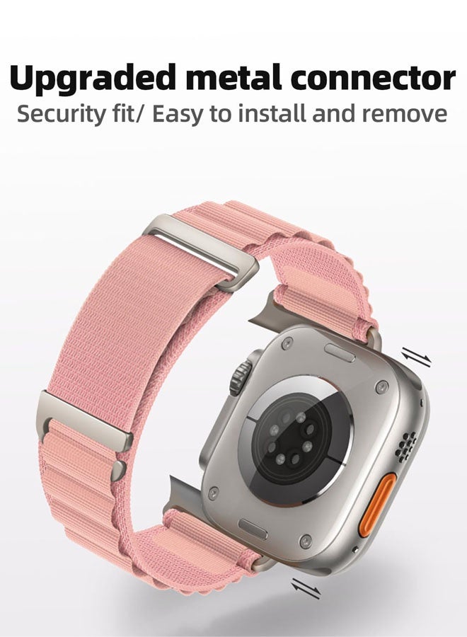 سوار Alpine Loop متوافق مع ساعة Apple Watch Ultra 2، مقاسات 49 مم، 46 مم، 45 مم، 44 مم، 42 مم. سوار Alpine المصنوع من النايلون متوافق مع ساعات iWatch Ultra/SE 3/SE 2 من السلسلة 10، 9، 8، 7، 6، 5، 4، 3، 2، 1 - Image 2