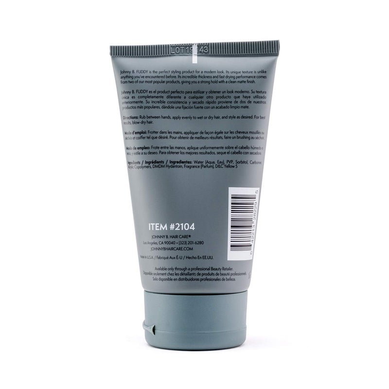 JOHNNY B. Fuddy Strong Professional Matte Hair Styling Gel 3.3 oz. - Image 2