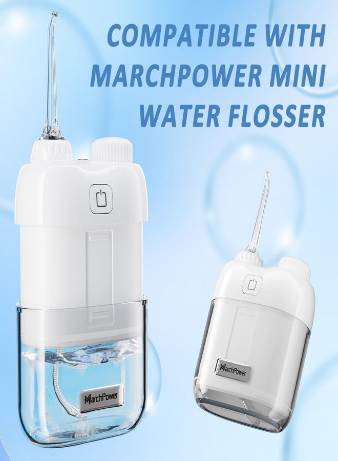Marchpower Water Flosser Tips Replacement Nozzles, Compatible with Marchpower Mini Water Flosser, 360° Rotation Oral Irrigator Jet Tips 3 Pack for Plaque Removal - Image 2