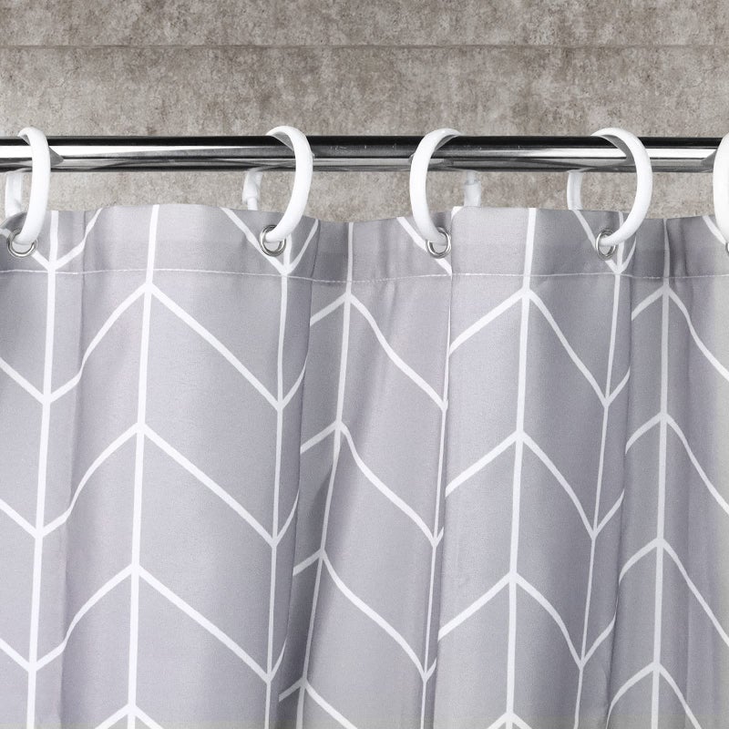 Qulable 12 Packs Circular Shower Curtain Rings, Plastic Curtain O Rings Hooks for Bathroom, Glide Easily on Bathroom Shower Rod (White) - Image 5