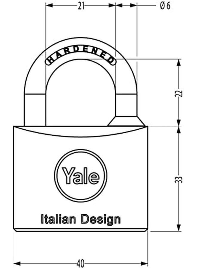 ييل 15 0110 4014 00 0201 110 سلسلة قفل نحاسي 40 ملم - Image 2