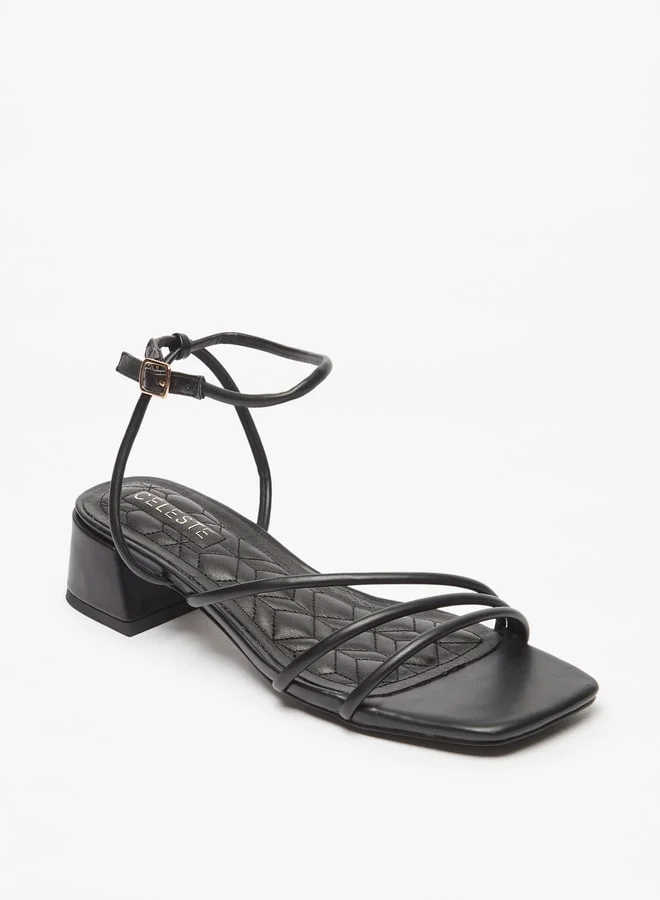 Celeste Women Ankle Strap Sandals with Block Heels