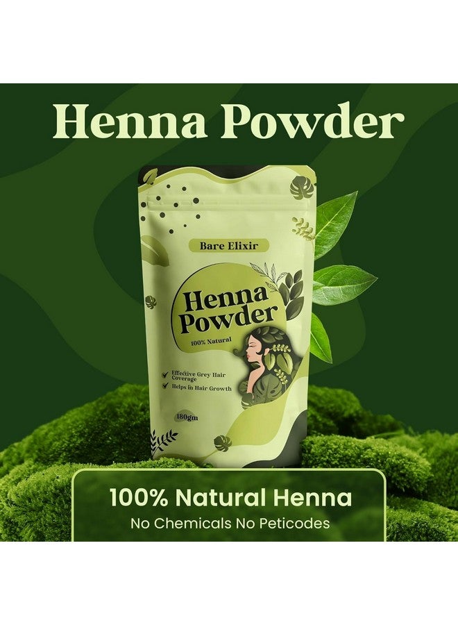 Bare Elixir 100% Natural Henna and Indigo Powder Combo | Organic Hair Care for Grey Coverage | Hair Growth & Deep Nourishment | Enhances Shine Strengthens & Reduces Hair Fall | Pack of 2 (180g Each) - Image 2
