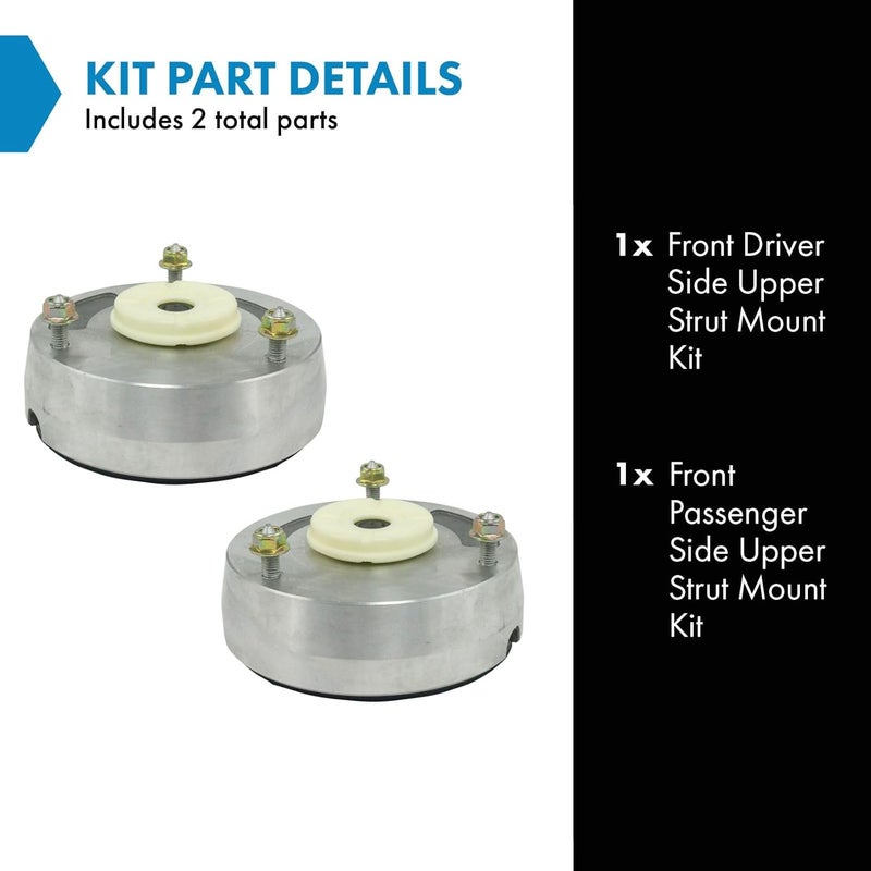 TRQ Front Upper Strut Mounts Kit Left & Right Pair for 2007-2013 BMW X5 / 2008-2014 BMW X6 - Image 2