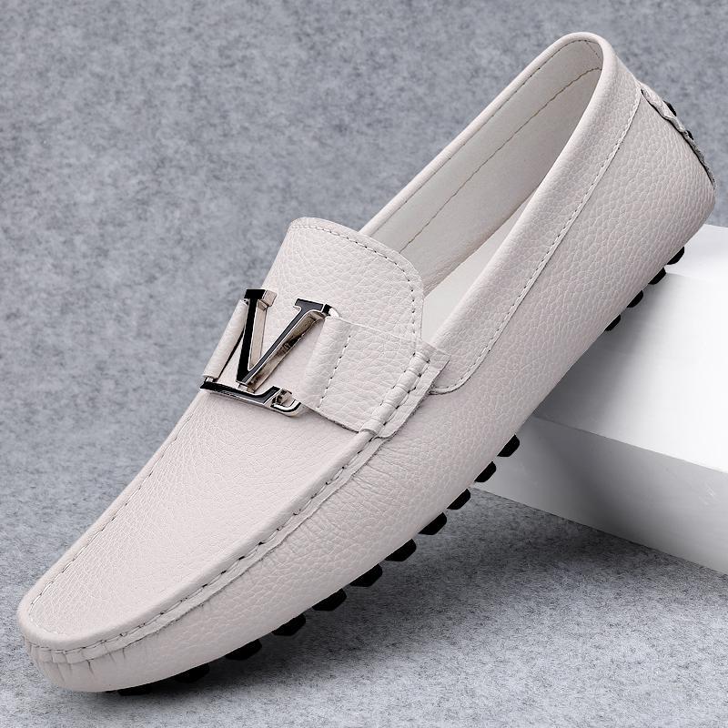 Men'S Autumn Breathable Non-Slip Loafers, Men'S Genuine Leather Soft Sole Soft Surface Casual Loafers, Comfortable And Versatile - Image 3