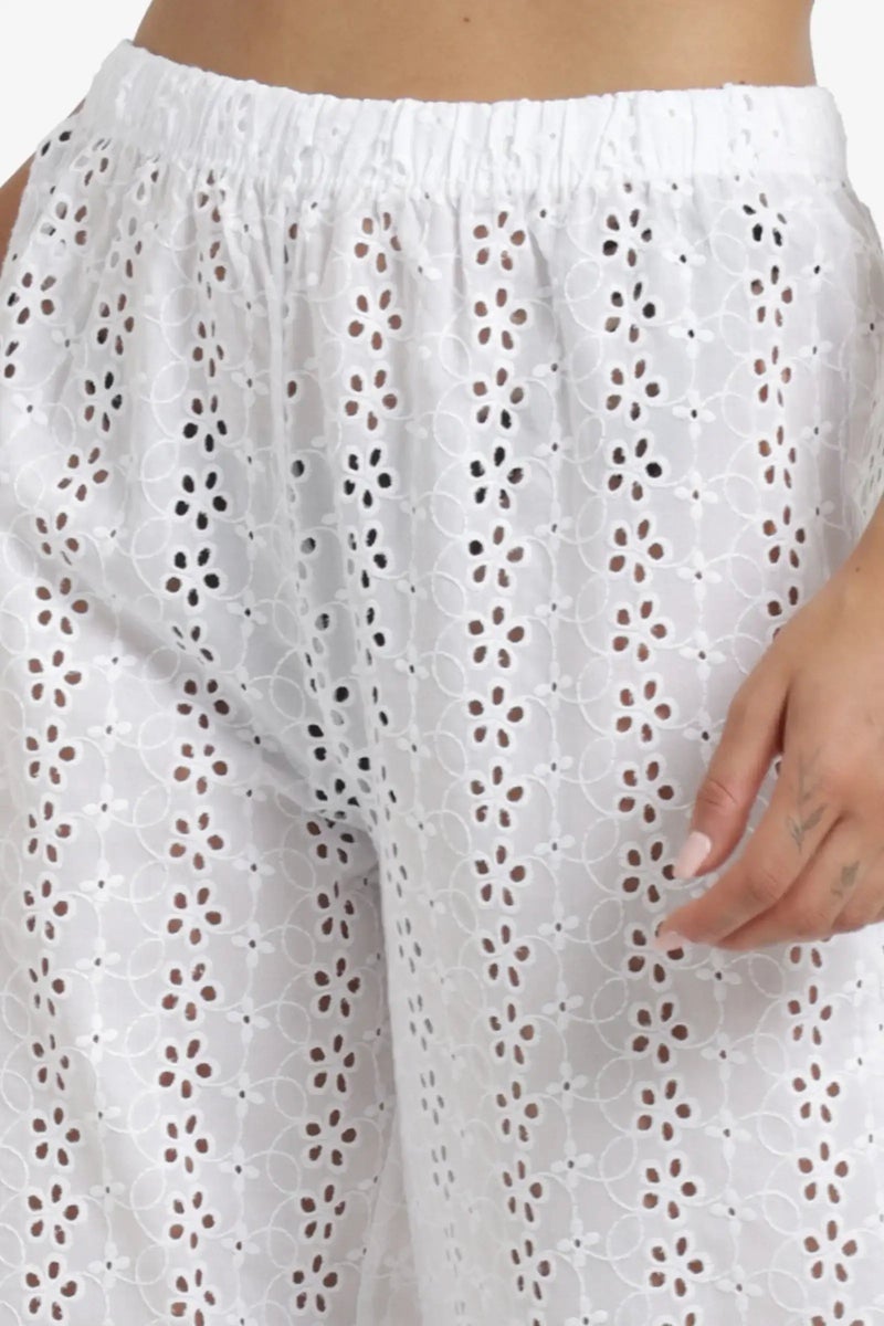 Carina Embroidered Eyelet Beach Pants - Image 5