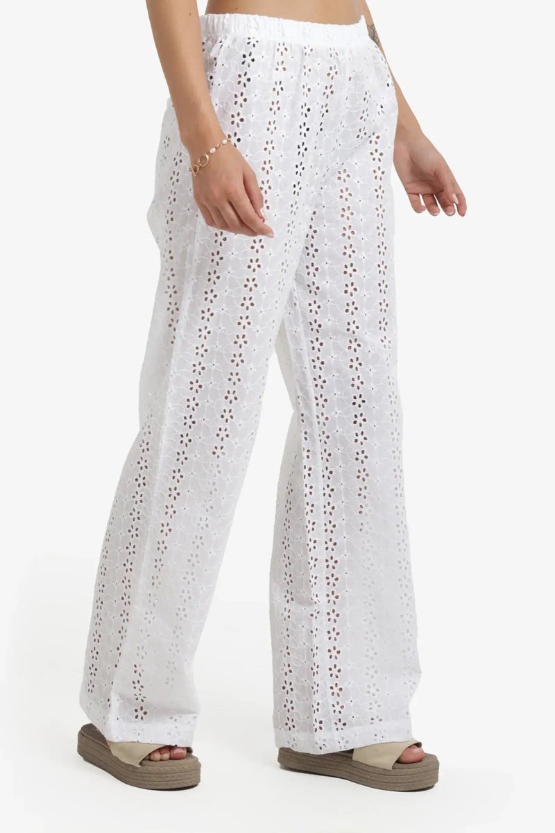 Carina Embroidered Eyelet Beach Pants - Image 3