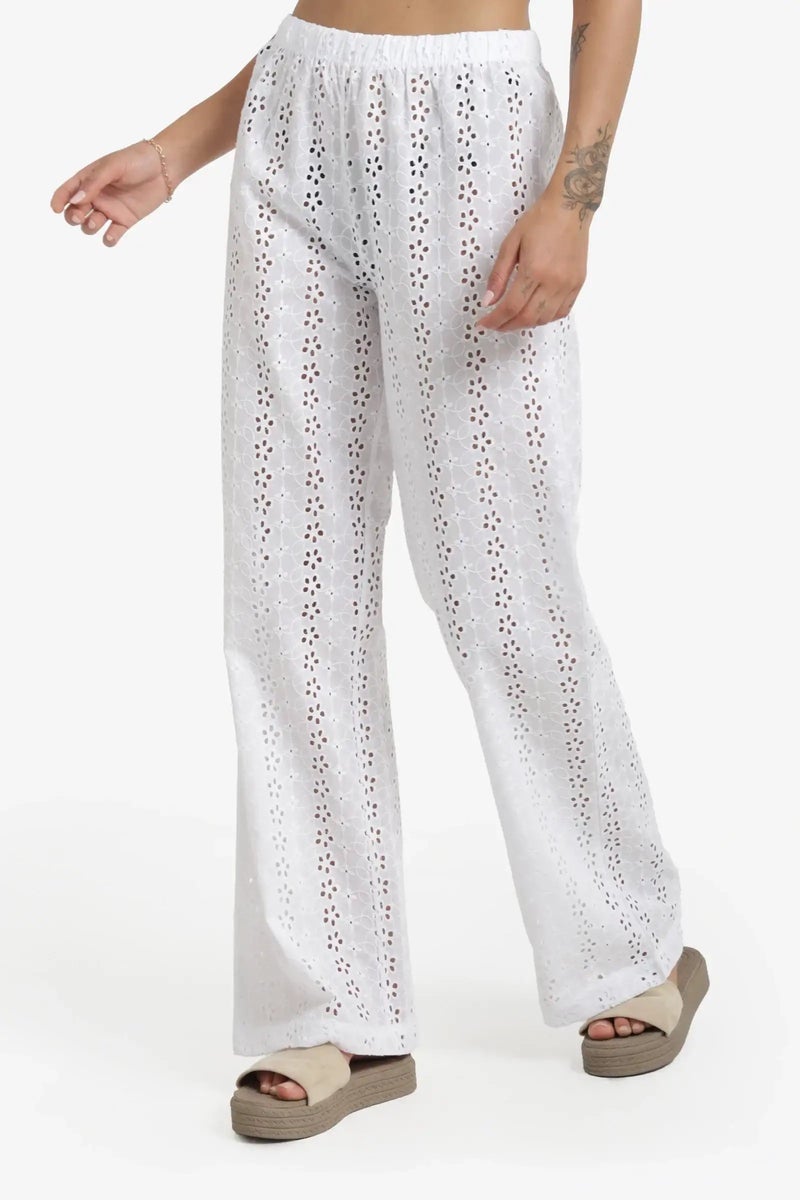 Carina Embroidered Eyelet Beach Pants - Image 2