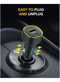 Remson Remson Neo Power Car Charger 60W Power Delivery 2 PD USB-C / 1 QC USB-A Compatible with iPhone 16 Pro Max , MacBook Pro/Air, Samsung S24 Ultra, Steam Deck , etc  - Image 2