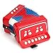 Tosnail Small Accordion 10 Keys Buttons Control Musical Instruments for Beginners Learning Red - Image 2