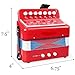 Tosnail Small Accordion 10 Keys Buttons Control Musical Instruments for Beginners Learning Red - Image 4