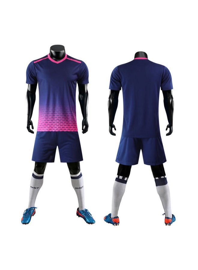 Children's Football Jersey Set - Short-Sleeved Training Top & Shorts, Cyan-Light Color, Unisex