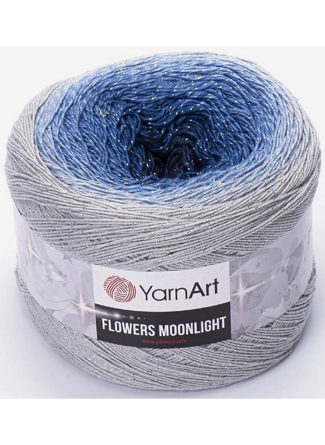 Yarnart Flowers Moonlight Glitter غزل القطن الوزن 9.17oz طول 1093 ياردة قوس قزح كروشيه معدني لوريكس Handknit لامعة فضية كعكة متعددة الألوان قطن قوس قزح كروشيه (3271) - pzsku/ZFCAFC208DF423E8B6E93Z/45/_/1724479126/5ff6fffe-a522-4217-9ce5-f16ee3a84c86