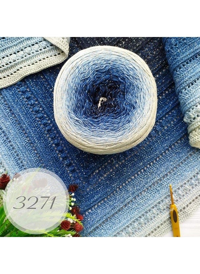 Yarnart Flowers Moonlight Glitter غزل القطن الوزن 9.17oz طول 1093 ياردة قوس قزح كروشيه معدني لوريكس Handknit لامعة فضية كعكة متعددة الألوان قطن قوس قزح كروشيه (3271) - pzsku/ZFCAFC208DF423E8B6E93Z/45/_/1724479127/20325e87-31fe-40d9-b31d-f1ee978edb50