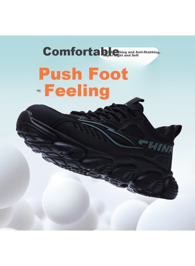 Dinggu Dinggu Men's Safety Shoes With Steel Toe Cap, Anti-smashing And Puncture-resistant, Lightweight And Comfortable, Soft Sole, Four Seasons Style Jd1069bsj41 - Image 2